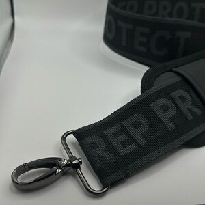 Black crep protect padded replacement bag strap